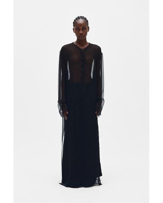 Ann Demeulemeester Blue Matleen X-Long Caftan Dress