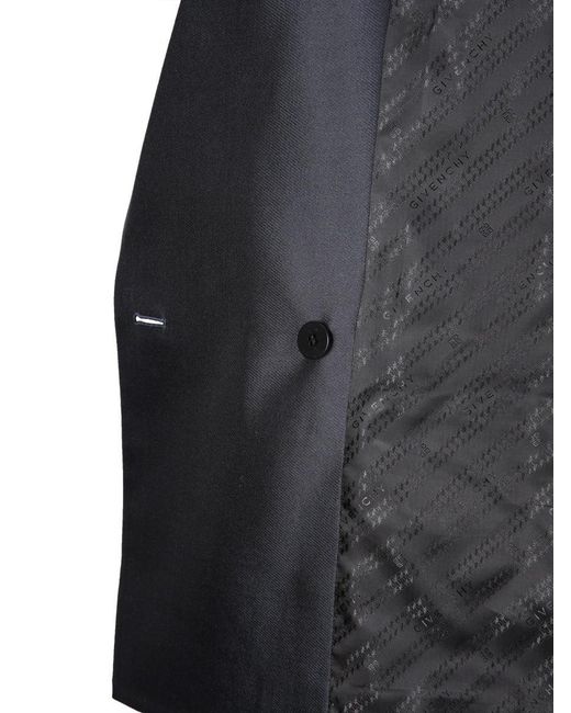 Givenchy Black Double-Breasted Outerwear Jacket For
