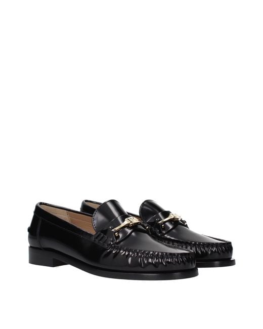 Ferragamo Black Harry Leather Loafers
