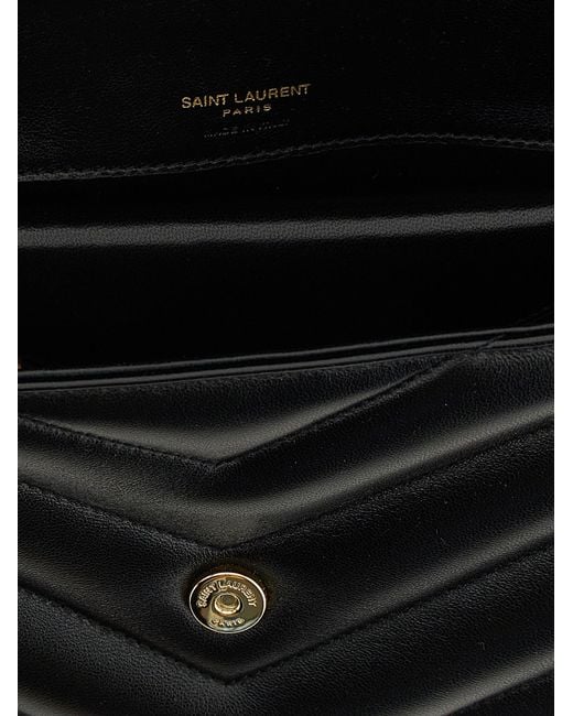 Saint Laurent Black Kleine Umhängetasche "Loulou"