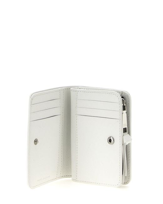 'The Utility Snapshot Mini Compact' Billetera Marc Jacobs de color White