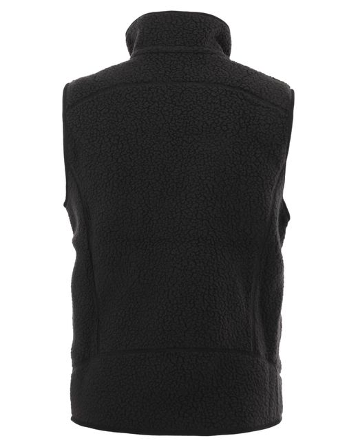 Patagonia Men's Retro Pile Fleece Vest in het Black voor heren