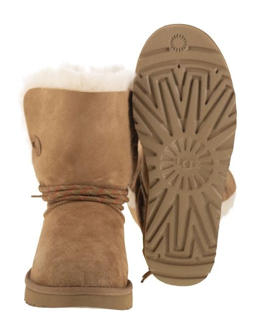 Ugg Brown Bailey Tie Suede Ankle Boots