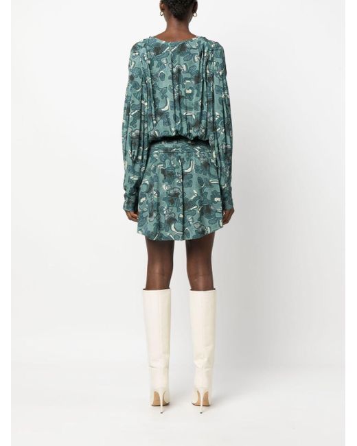 Vestido corto con estampado Fontana IRO de color Green
