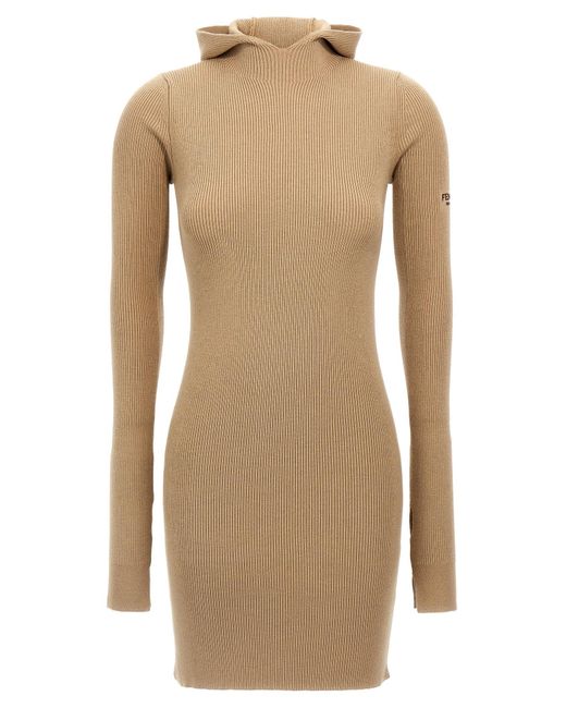 Fendi Jurk Met Capuchon in het Natural