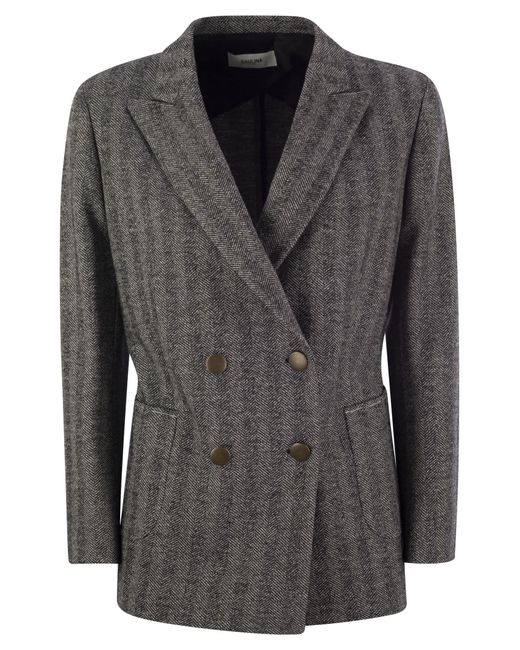 SAULINA Black Assunta Double Breasted Jacket