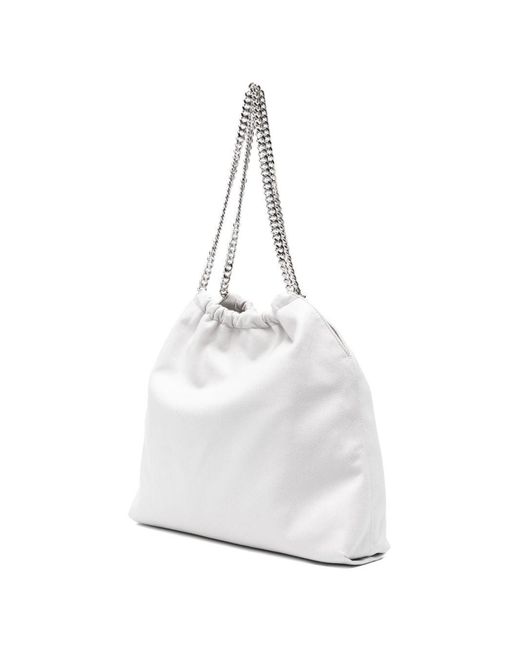 Stella McCartney White Falabella Drawstring Medium Tote