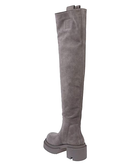 Rick Owens Brown Suede Leather Boots