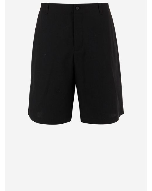 Jacquemus Black Wool Shorts for men