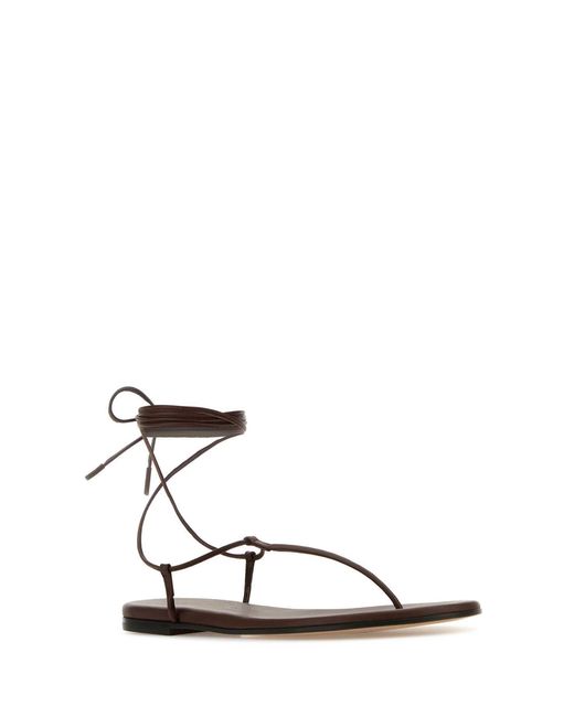 Gianvito Rossi Brown Leather Sandals