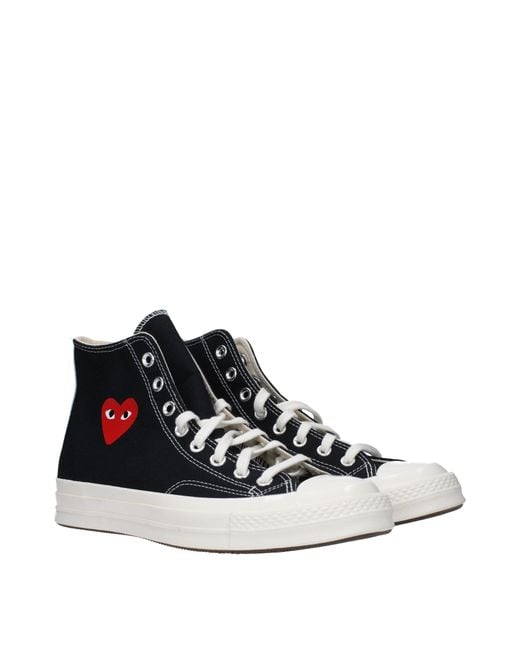 Comme des Garçons Black Sneakers Converse Uomo Tessuto Nero for men