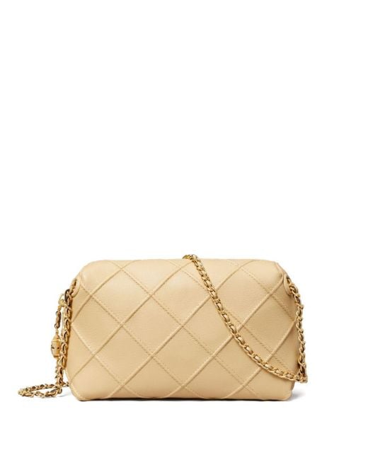 Tory Burch Natural Fleming Small Crossbody Bag
