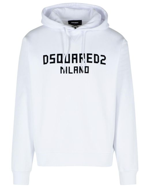 DSquared² Wit Katoenen Sweatshirt in het Gray voor heren