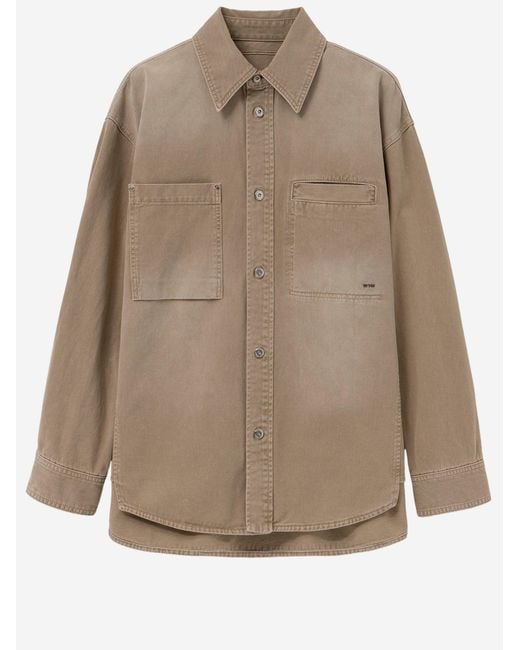 Wooyoungmi Natural Cotton Shirt With Logo for men