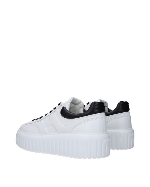 Hogan White Sneakers H-Stripes Frauen Haut weiß/schwarz