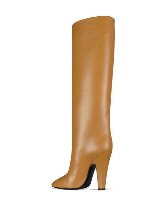 Saint Laurent Brown Tubes 68 Boots