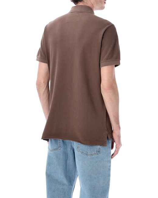 ERL Brown Cotton Piqué Polo Shirt for men