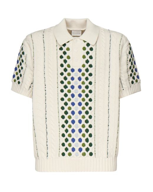 Drole de Monsieur White Cream Ribbed Polo