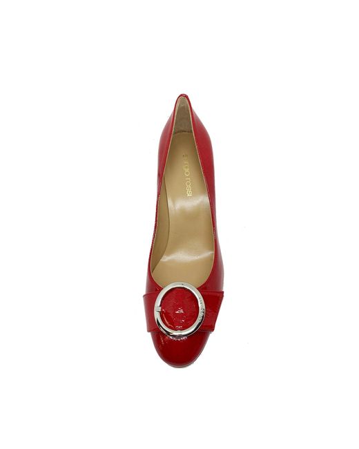 Sergio Rossi Red Patent Leather Pumps