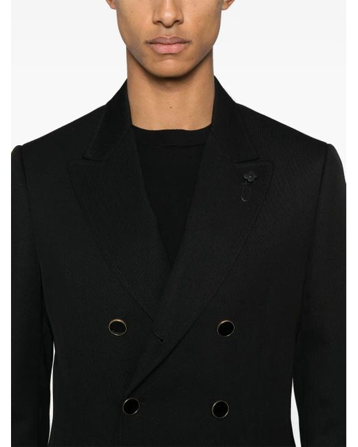 Lardini Dubbele Borsten Blazer in het Black
