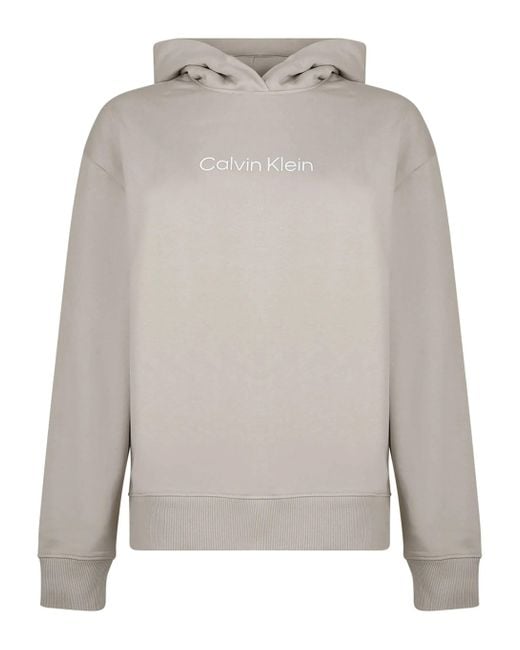 Calvin Klein Sweatshirt Met Capuchon In Katoenspons En Logo in het Blue