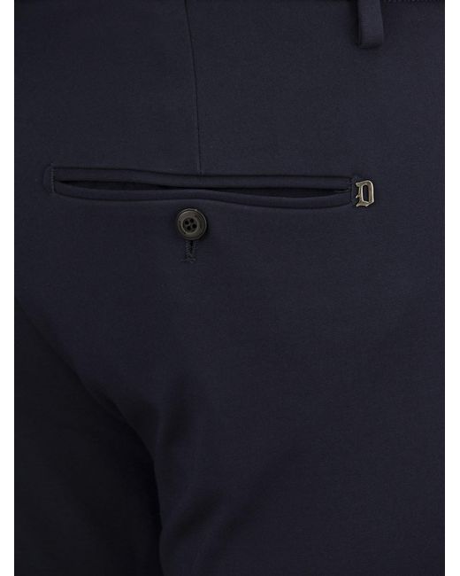 Dondup Blue Gaubert Slim Fit Jersey Trousers