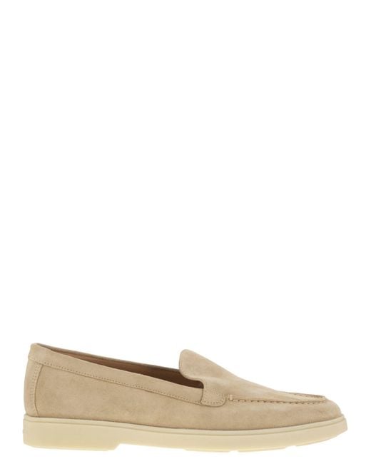 Santoni Multicolor Suede Moccasin
