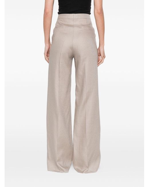 Tagliatore White Linen Trousers