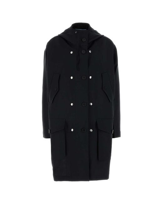 Prada Blue Mohair Blend Overcoat