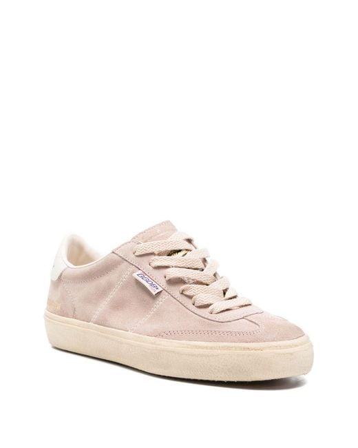 Golden Goose Deluxe Brand Pink Soul-Star Suede Upper Toe And Togue Leather Heel