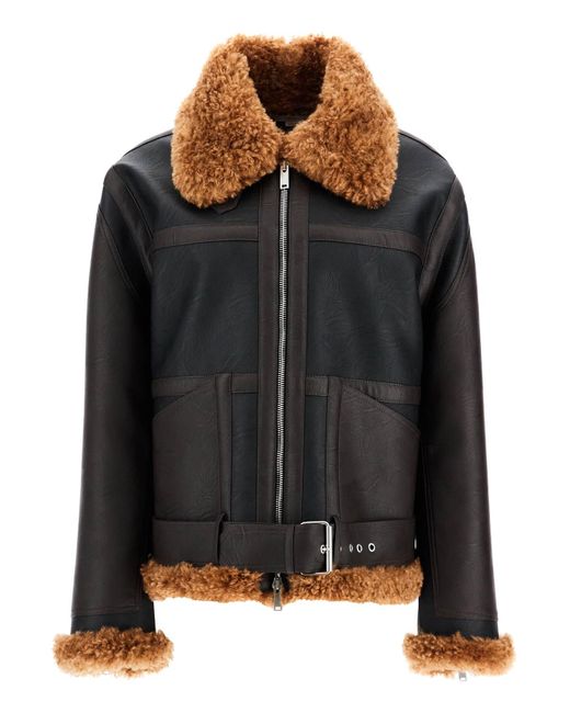Stella Mc Cartney Vegan Leather et Teddy Biker Jacket Stella McCartney en coloris Black