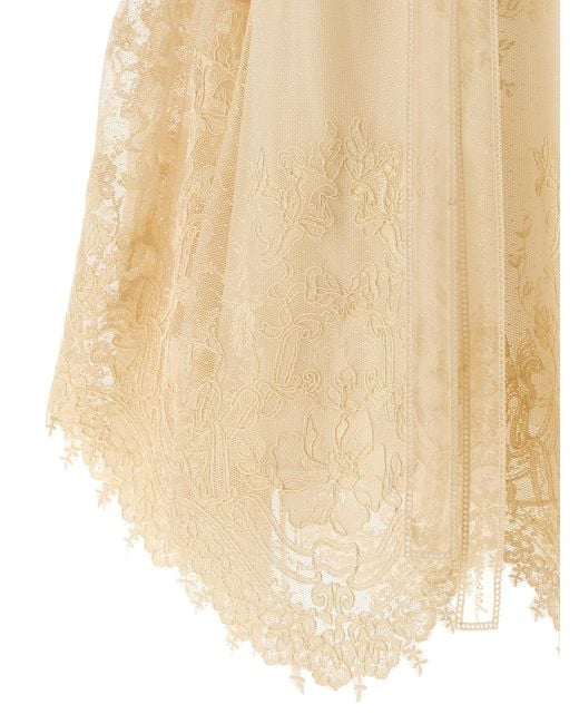 Zimmermann Natural 'Hypnotic Tiered Lace' Blouse