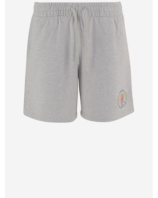 Casablanca Gray Cotton Shorts With Logo