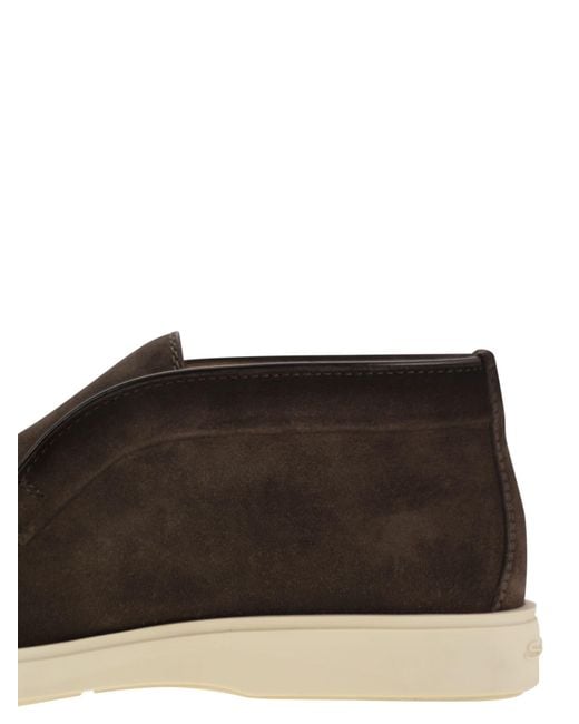 Santoni Wildleder -Wüstenstiefel in Brown für Herren