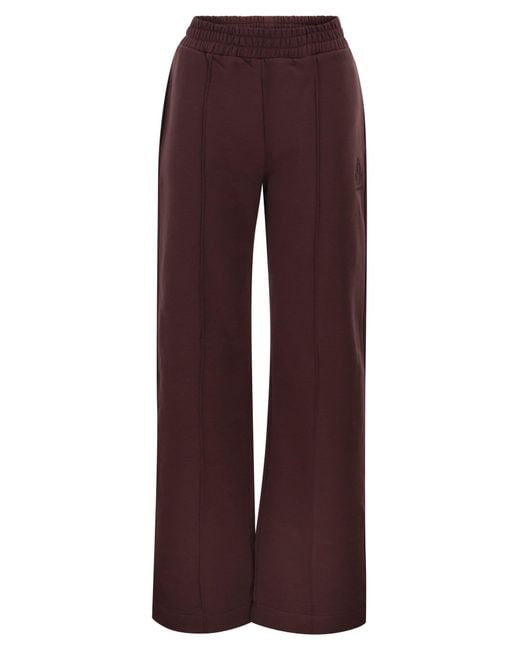 Dondup Purple Wide Leg Sweatpants With Logo