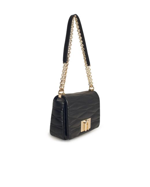 Furla Black '1927' Small Lear Crossbody Bag
