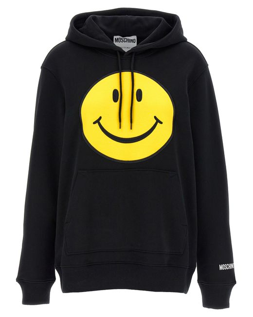 Moschino Smiley Katoenen Hoodie in het Blue