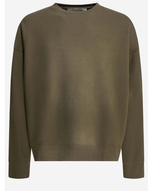 Golden Goose Deluxe Brand Green Cotton Sweatshirt With Logo