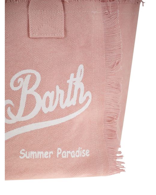 Mc2 Saint Barth Pink Colette Fransed Canvas -Tasche