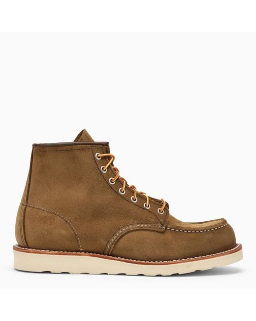 Red Wing Brown Classic Moc Suede Boot for men