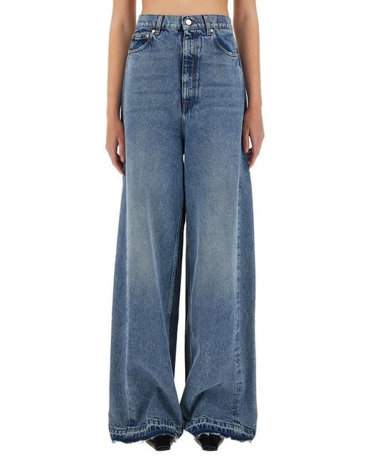 Jeans de pierna ancha Stella Mc Cartney con paneles contrastantes Stella McCartney de color Blue