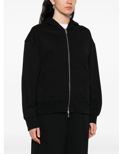Calvin Klein Black Felpa Con Cappuccio E Zip
