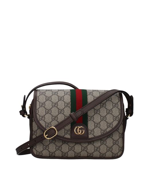 Gucci Schoudertassen Ophidia Vrouw Stof Beige/bruin in het Black voor heren