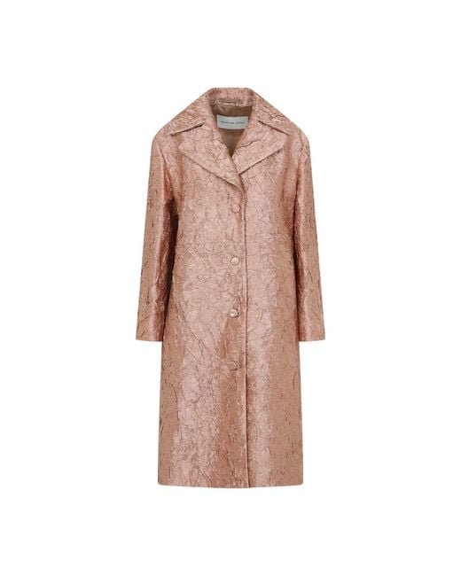 Dries Van Noten Pink Ricca Coat