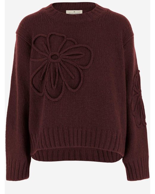 Bruno Manetti Wool Blend Sweater in het Purple
