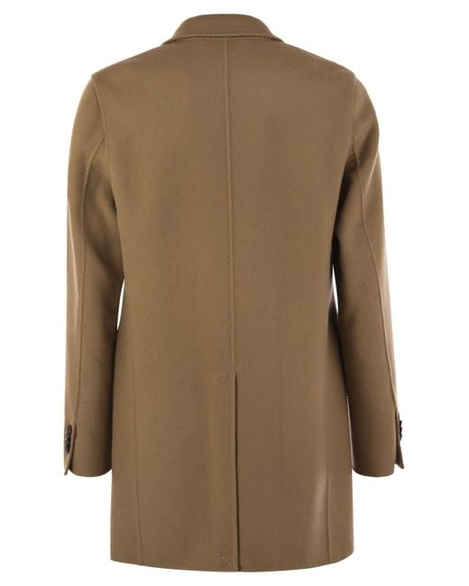 Paltò Brown Gregorio Double Breasted With Double Lance Lapels for men
