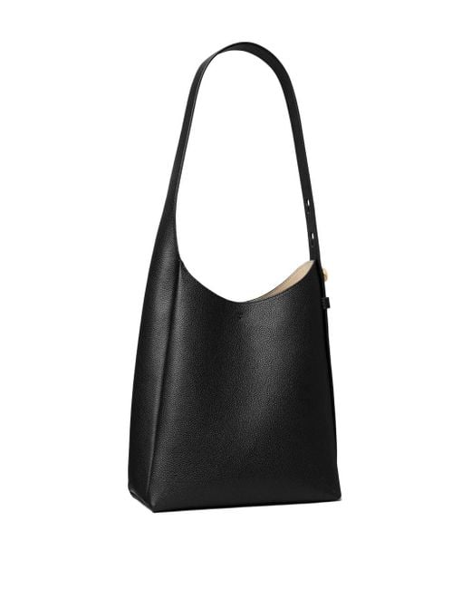 Tory Burch Romy Small Leather Hobo Bag in het Black