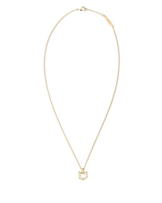 Ferragamo Metallic Salvatore Metal Gancini Necklace