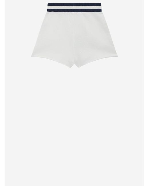 Autry White Cotton Shorts With Logo