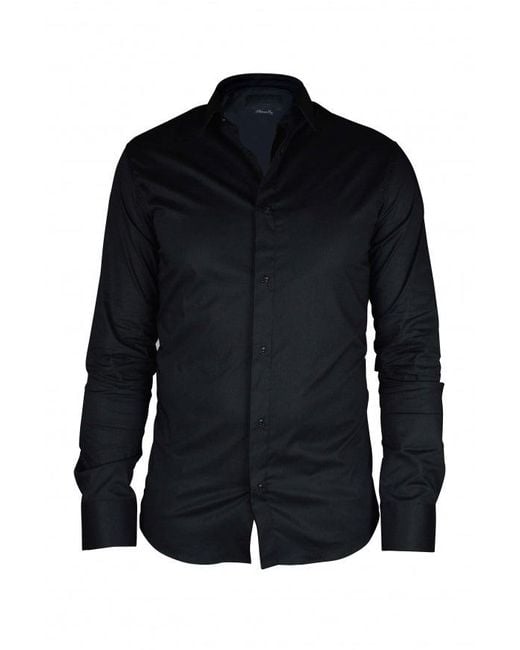 Philipp Plein Blue Skull Button Cotton Shirt for men